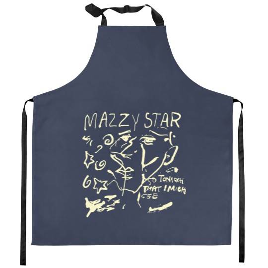 Discover Mazzy Star Kitchen Aprons - Star So Tonight That basic black 90s Kitchen Aprons
