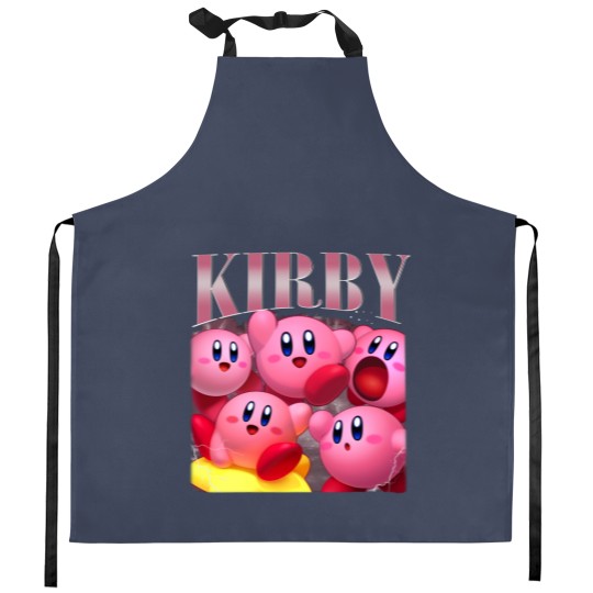 Discover Kirby Kitchen Apron - Vintage and Funny Cooking Design
