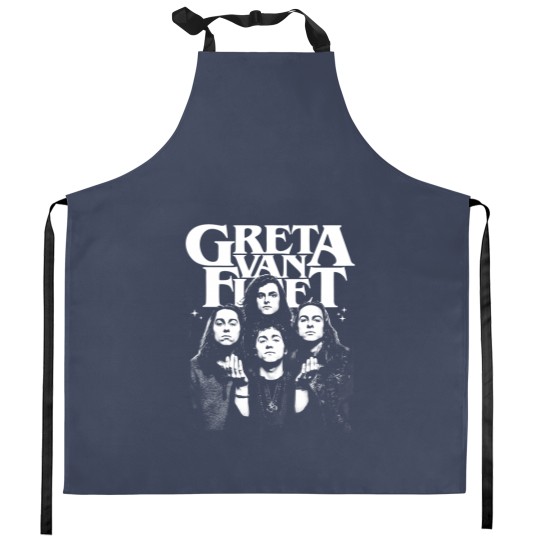 Discover Greta Van Fleet Tour 2024 Kitchen Aprons, Classic 90s Greta Van Fleet Kitchen Aprons