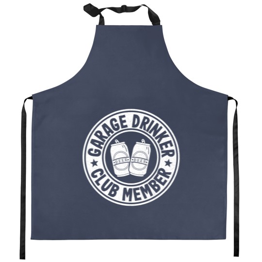 Discover Garage Drinker Club Member Day Beer Drinking Fat Kitchen Aprons