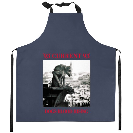 Discover 93-current-dogs-blood-rising Kitchen Aprons