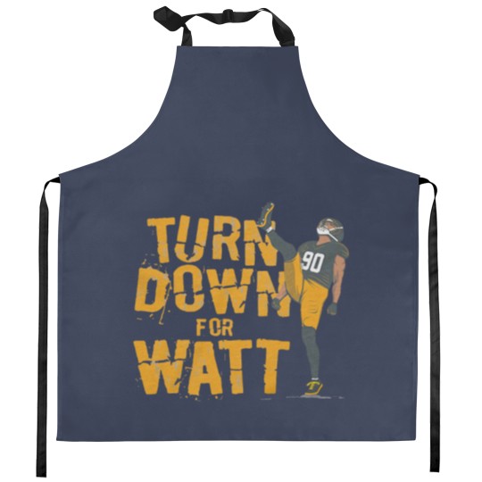 Discover TJ Watt Turn Down For Watt Kitchen Aprons