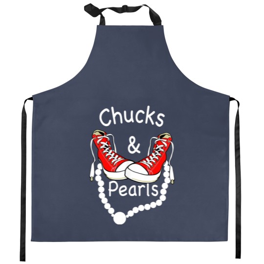 Discover Chucks And Pearls Black Funny Kitchen Aprons