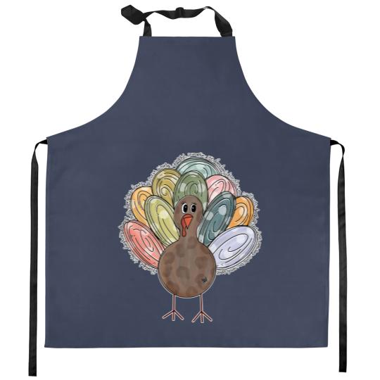 Discover Cute Turkey Fall Thanksgiving Kitchen Aprons, Thanksgiving Family