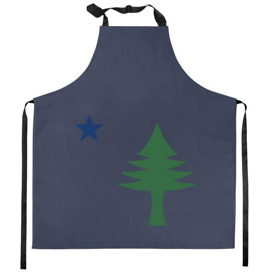 Discover Maine 1901 Original Tree and Star Flag Active Kitchen Aprons