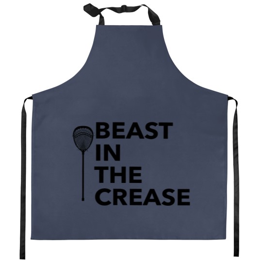 Discover Lacrosse Goalie Beast In The Crease Kitchen Aprons