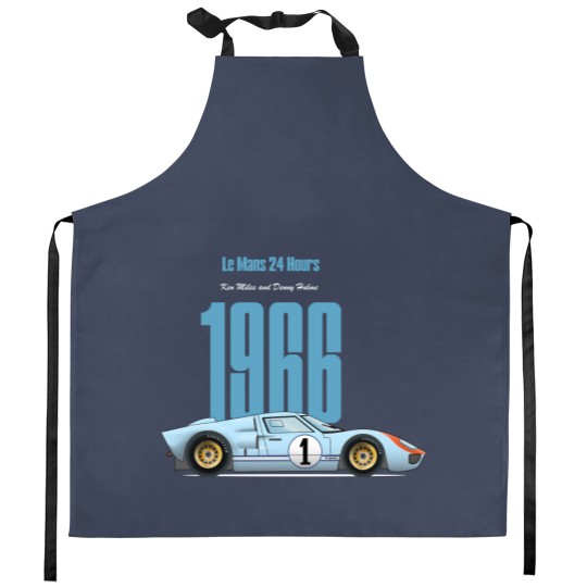 Discover GT40 Ken Miles 1966 Kitchen Aprons