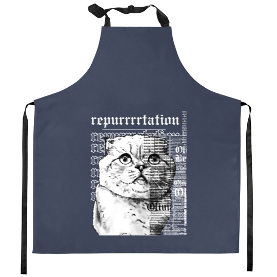 Discover Vintage Reputation Cat Kitchen Aprons, Reputation Karma Kitchen Aprons