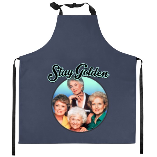 Discover Womens The Gol den Girls Stay Golden Four Mature Women TV Show 80s 90s Fans Gifts Kitchen Aprons
