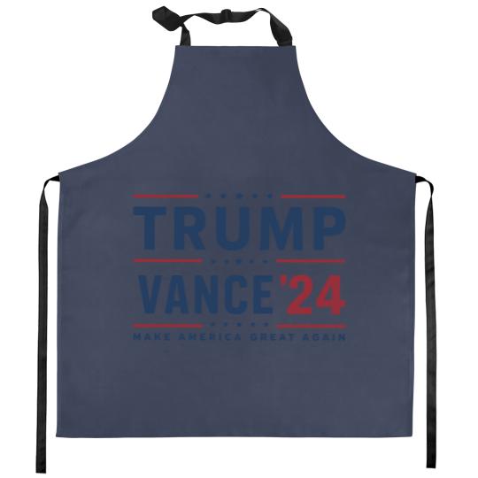 Discover Trump 2024 Kitchen Aprons featuring President Trump and JD Vance
