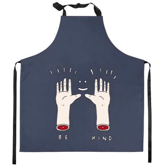 Discover Frightened Rabbit “Be Kind” Hands Kitchen Aprons