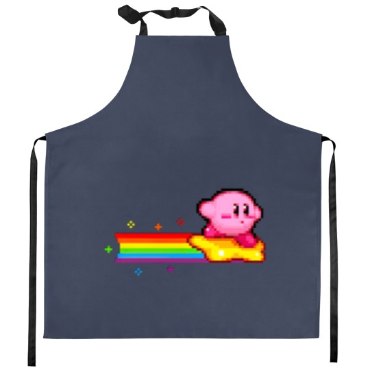 Discover Kirby Rainbow Kitchen Aprons, Cute Kirby Kitchen Aprons