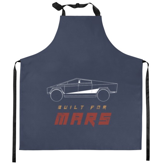 Discover Cybertruck Built For Mars Graphic  teslas Cybertruck Kitchen Aprons