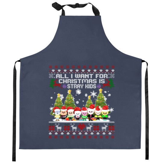 Discover Stray Kids Skzoo Ugly Christmas Kitchen Aprons, Kpop Christmas Kitchen Aprons, Cute SKZOO TSweatshirt