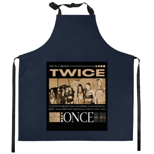 Discover Vintage Twice Kitchen Aprons, Twice Unisex Kpop Kitchen Aprons