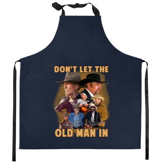 Discover Toby Keith Don't Let The Old Man In Signatures Kitchen Aprons Gift For Fans