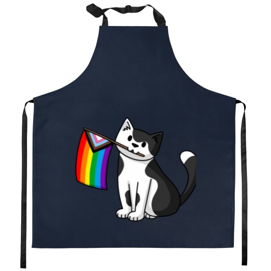 Discover Progress Pride  Pride Cat Kitchen Aprons