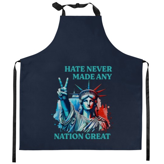 Discover Hate Never Made Any Nation Great Peace Anti Trump Kitchen Aprons
