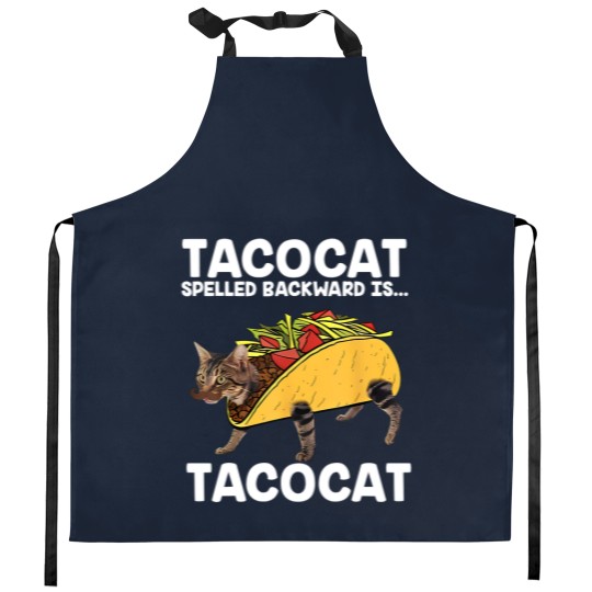 Discover Funny Taco Cat Vintage Kitchen Aprons