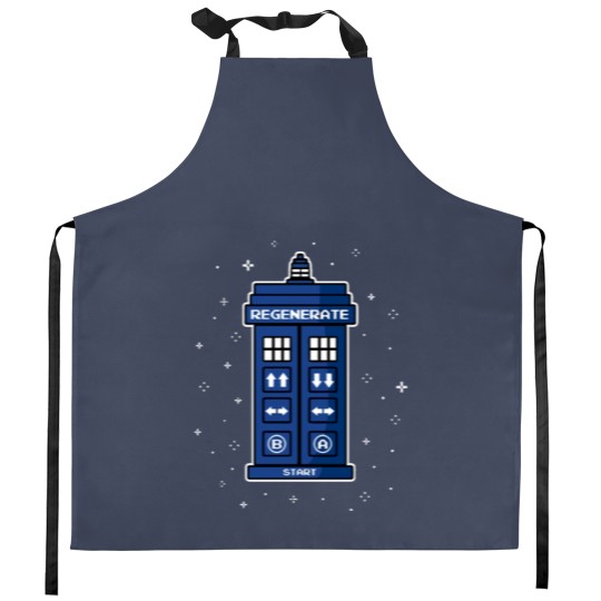 Discover Cheating Time and Space Kitchen Aprons