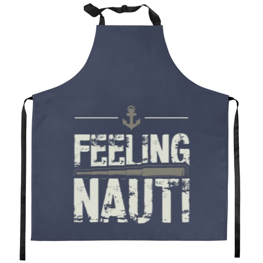 Discover Feeling Nauti Sailing Naughty Funny Pun Anchor Kitchen Aprons