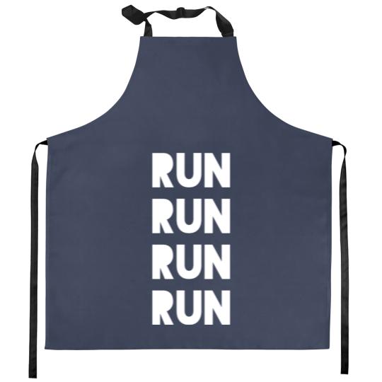 Discover Run Run Run Inspirational Kitchen Apron
