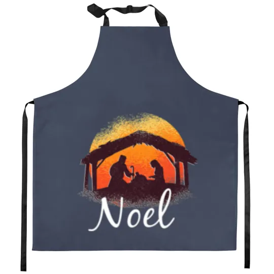 Discover Noel - Christmas Advent Nativity Scene North Star Kitchen Aprons