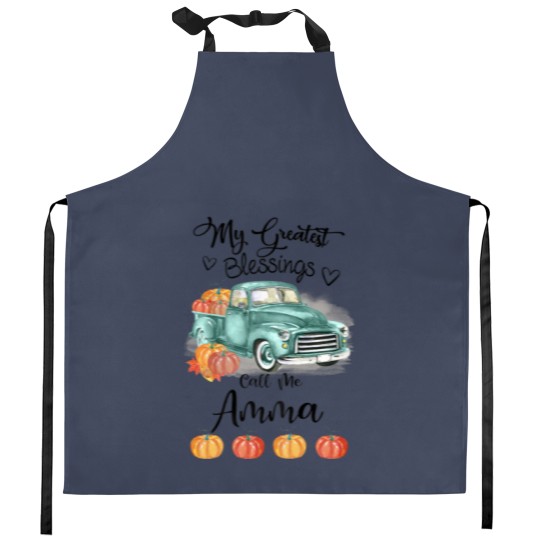 Discover Womens My Greatest Blessings Call Me Amma Bumpkin Kitchen Aprons