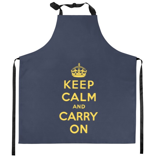 Discover keep calm and carry on Original Kitchen Aprons