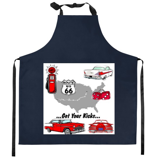 Discover Vintage Get your kicks s and gifts Kitchen Aprons