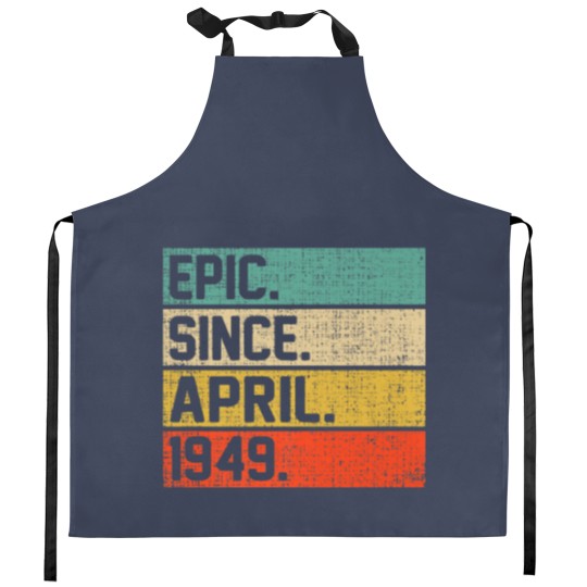 Discover Vintage Men Women 73Rd Birthday Epic Since April 1 Kitchen Aprons