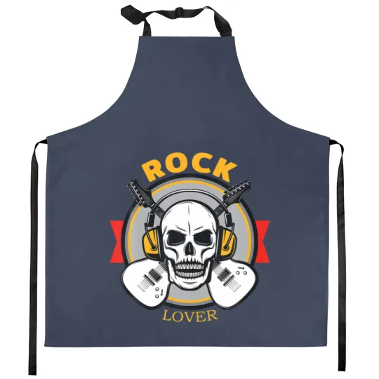 Discover Rock Lover Headphone Skull Boyfriend Modern Specia Kitchen Aprons