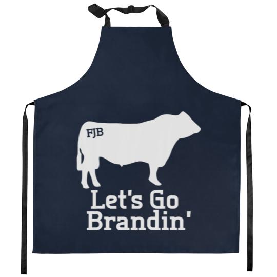 Discover Let's Go Brandin' Ranching Farming Cattle Branding Kitchen Aprons