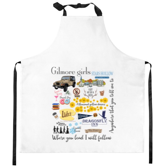 Discover Gilmore Girls Collection Kitchen Aprons, Gilmore Girls Stars Hollow Kitchen Aprons
