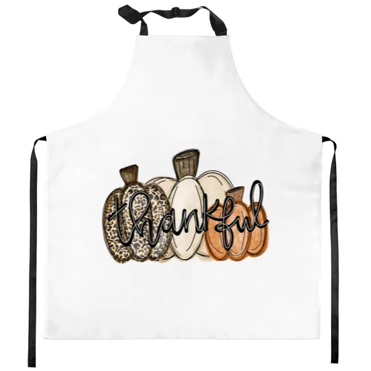 Discover Love Fall Y'All Kitchen Aprons, Leopard Pumpkin Print Fall Kitchen Aprons