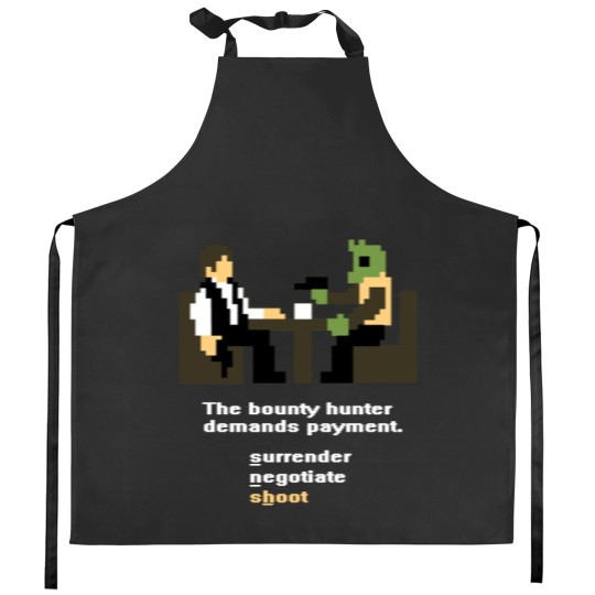Discover Han and Greedo 8-Bit Kitchen Aprons
