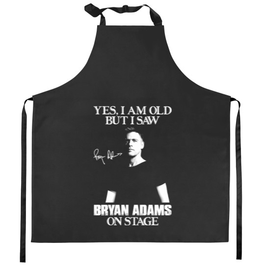 Discover Bryan Adams On Stage Signature Kitchen Aprons, Bryan Adams Fan Lovers Kitchen Aprons,