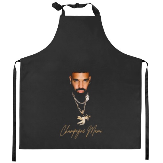 Discover Vintage Champagne Mami Crewneck Kitchen Aprons, Drake Kitchen Aprons