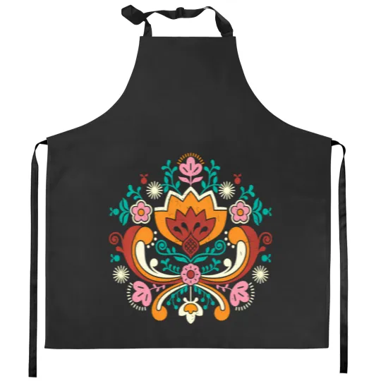 Discover rosemaling bunad norwegian costume folk art pullover Kitchen Aprons