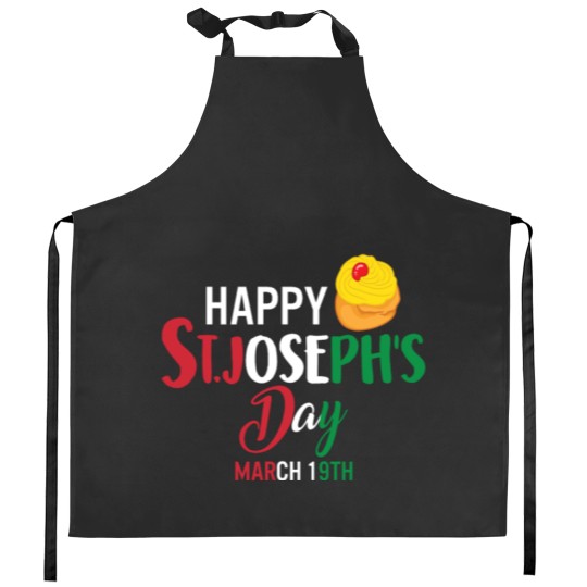 Discover Happy St Joseph's Day Jesus Sfingi Zeppole Christ Kitchen Aprons