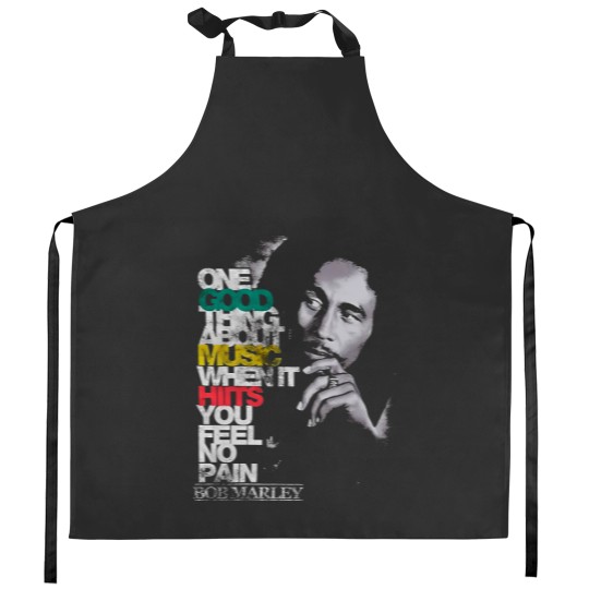 Discover Bob Marley Inspirational Quote Kitchen Apron