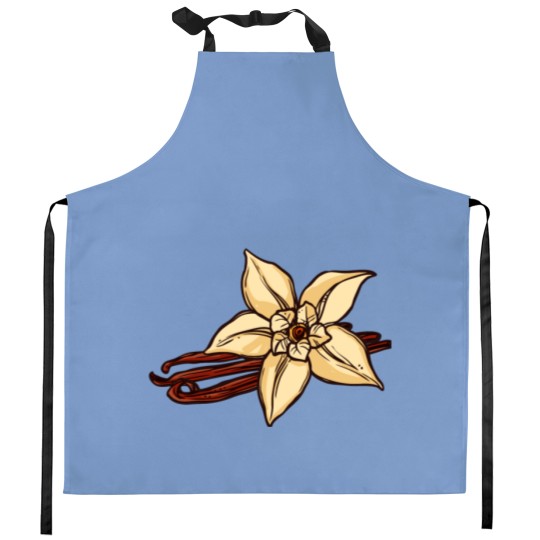 Discover Vanilla plant Kitchen Aprons