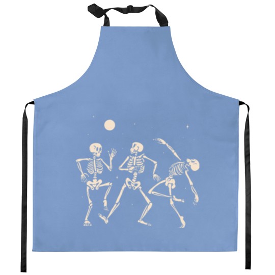 Discover Vibing dancing skeletons Kitchen Aprons