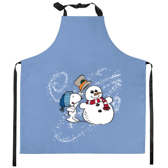 Discover vintage snoopy with snowmanwinter wonderland crewneck Kitchen Aprons