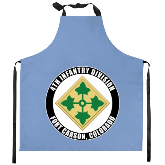 Discover 4th Infantry Division Fort Carson Colorado Emblem Kitchen Aprons