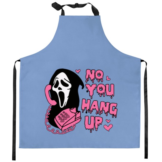 Discover Funny Ghost Face Kitchen Aprons - No You Hang Up Design