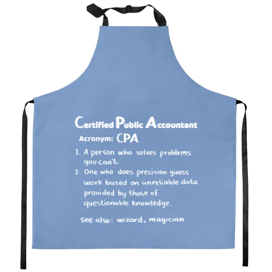 Discover CPA Funny Accountant Gift Idea Kitchen Aprons