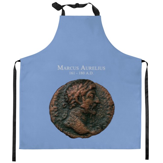 Discover Ancient Roman Coin - MARCUS AURELIUS Kitchen Aprons