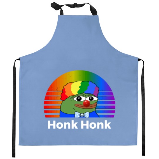 Discover Clown Pepe Honk Honk Funny Meme Honkler 0454 Kitchen Aprons