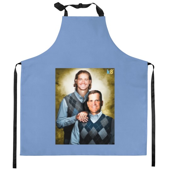 Discover Streetwear - Football Justin Herbert and Jim Harbaugh Kitchen Aprons